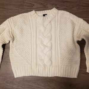 Chunky Knit White Sweater